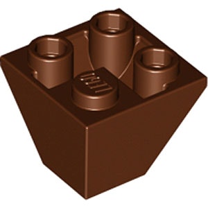 Slope 45° Corner Inverted 2 x 2 (Reddish Brown)