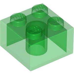 Brick 2 x 2 (Transparent Green)