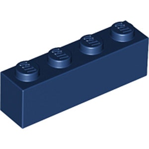 Brick 1 x 4 (Dark Blue)