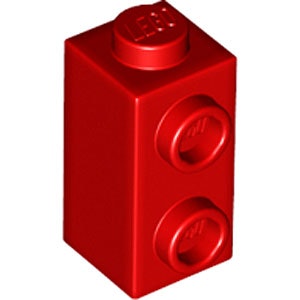 Brick 1 x 1 x 1.33 with Vert. Knobs (Red)