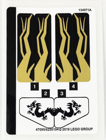 Stickers / Klistermärken - Ninjago - The Golden Dragon