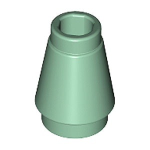 Cone Small 1 x 1 (Sand Green)