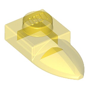 Plate 1 x 1 with Tooth (Transparent Yellow)