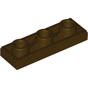 Tile 1 x 3 Inverted with 3.2 Hole (Dark Brown)