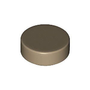 Tile 1 x 1 Round (Dark Tan)