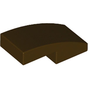 Plate with Bow 1 x 2 x 2/3 (Dark Brown)