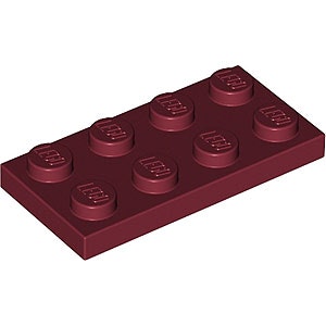 Plate 2 x 4 (Dark Red)