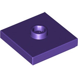 Plate 2 x 2 with 1 Knob (Dark Purple)