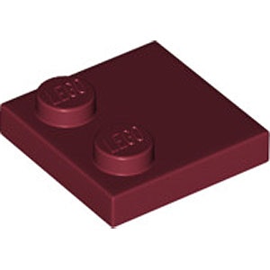 Plate 2 x 2 with Reduced Knobs (Dark Red)