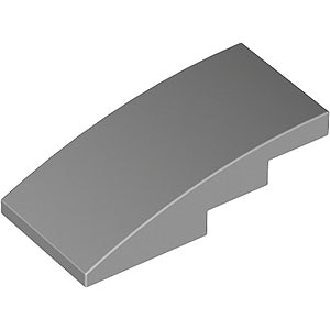 Brick with Bow 2 x 4 (Medium Stone Gray)