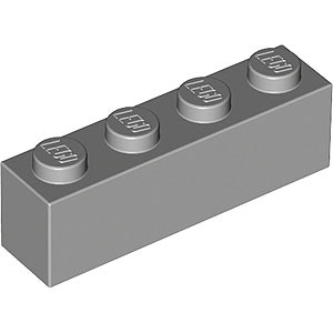 Brick 1 x 4 (Medium Stone Gray)