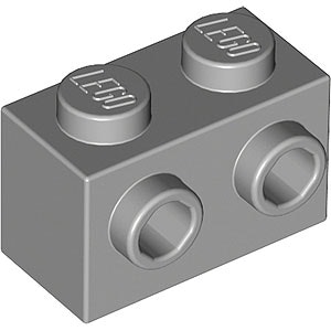 Brick 1 x 2 with 2 Knobs (Medium Stone Gray)