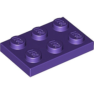 Plate 2 x 3 (Dark Purple)