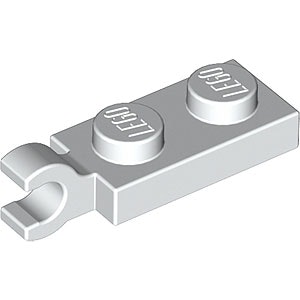 Plate 2 x 1 with holder,vertical (White)