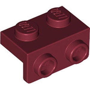 Angular Plate 1,5 Top 1 x 2 1/2 (Dark Red)