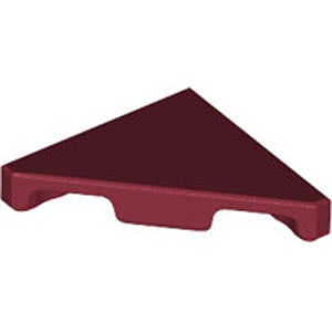 Tile 2 x 2 with 45° Cut (Dark Red)