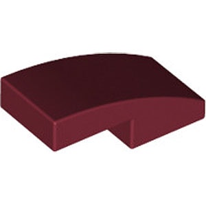 Plate with Bow 1 x 2 x 2/3 (Dark Red)