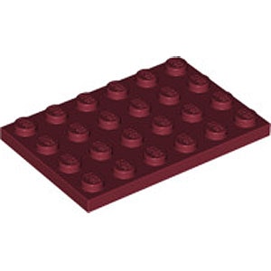 Plate 4 x 6 (Dark Red)