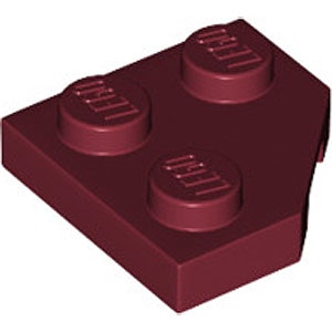 Plate 2 x 2 Corner 45° (Dark Red)