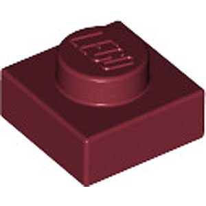 Plate 1 x 1 (Dark Red)