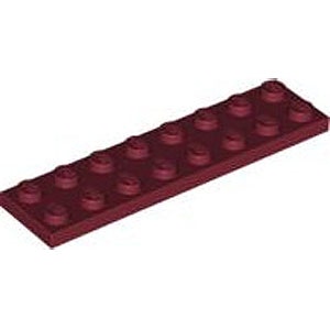 Plate 2 x 8 (Dark Red)