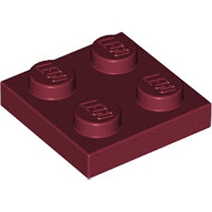 Plate 2 x 2 (Dark Red)