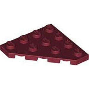 Corner Plate 45° 4 x 4 (Dark Red)