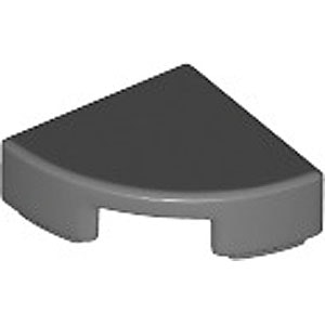 1/4 Circle Tile 1 x 1 (Dark Stone Gray)