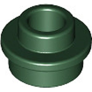 Plate round 1 x 1 with Throughg. Hole (Dark Green)
