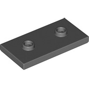 Plate 2 x 4 with 2 Knobs (Dark Stone Gray)