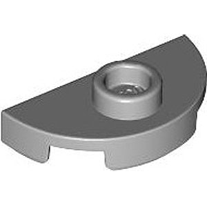 Plate 1 x 2 1/2 Circle with 1 Knob (Medium Stone Gray)