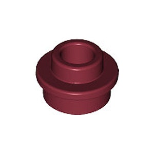 Plate round 1 x 1 with Throughg. Hole (Dark Red)