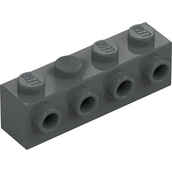 Brick 1 x 4 with 4 Knobs (Dark Stone Gray)