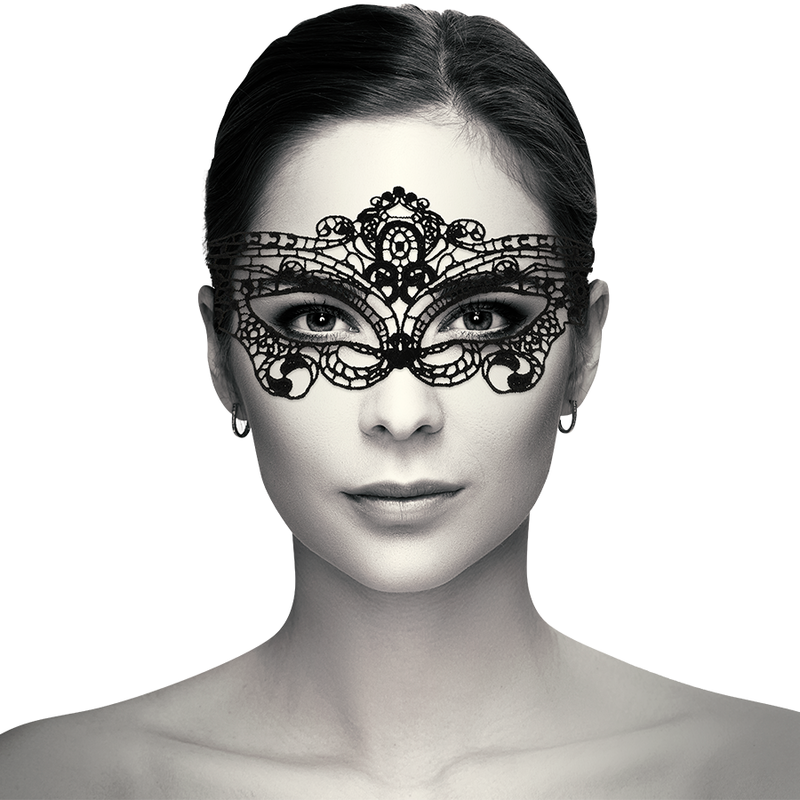 Coquette chic desire lace mask svart