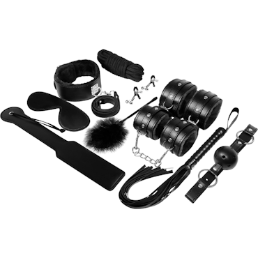 Experience BDSM fetisch kit på 11 delar svart