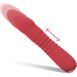 Vibrator från Intense Juni up & down 17,3 cm, röd