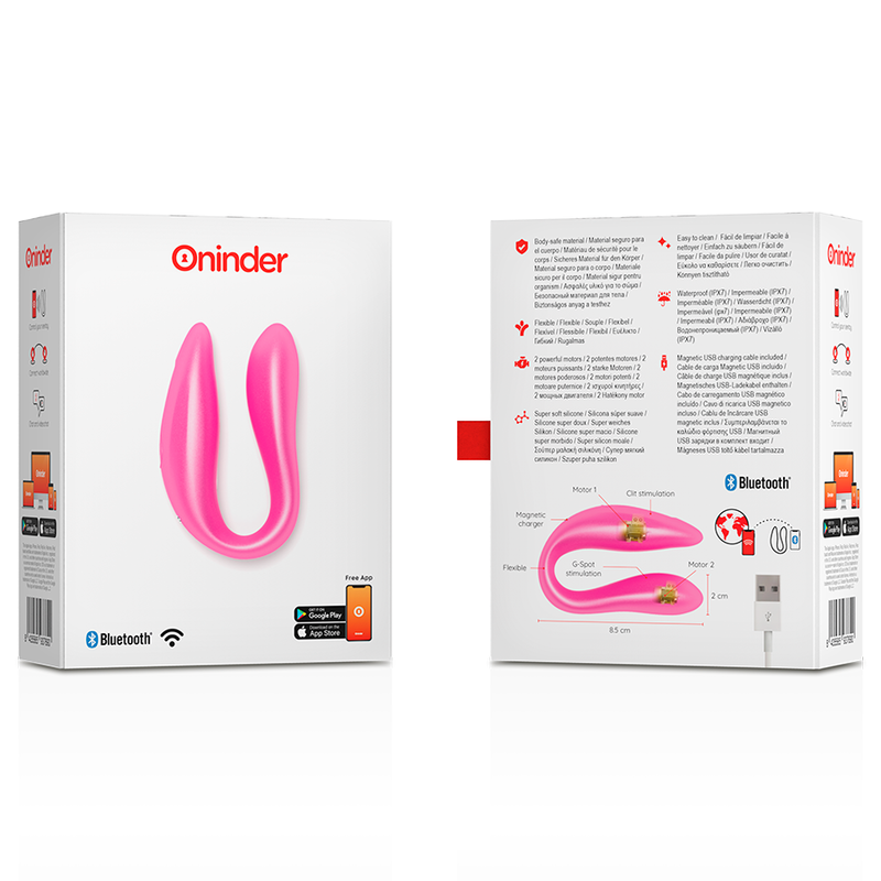 Oninder Lisboa G-punkt & klitoris stimulator, double pleasure. Rosa