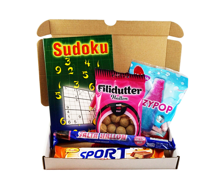 Godisbox med Sudoku