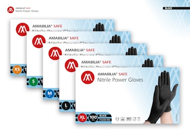 Nitrilhandskar Svart Power S 100st Amabilia Safe