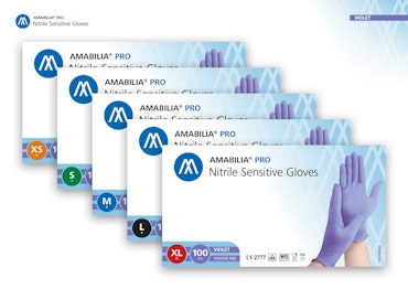Nitrilhandskar Lila Sensitive XL 100st Amabilia Pro