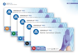Nitrilhandskar Lila Sensitive XS 100st Amabilia Pro
