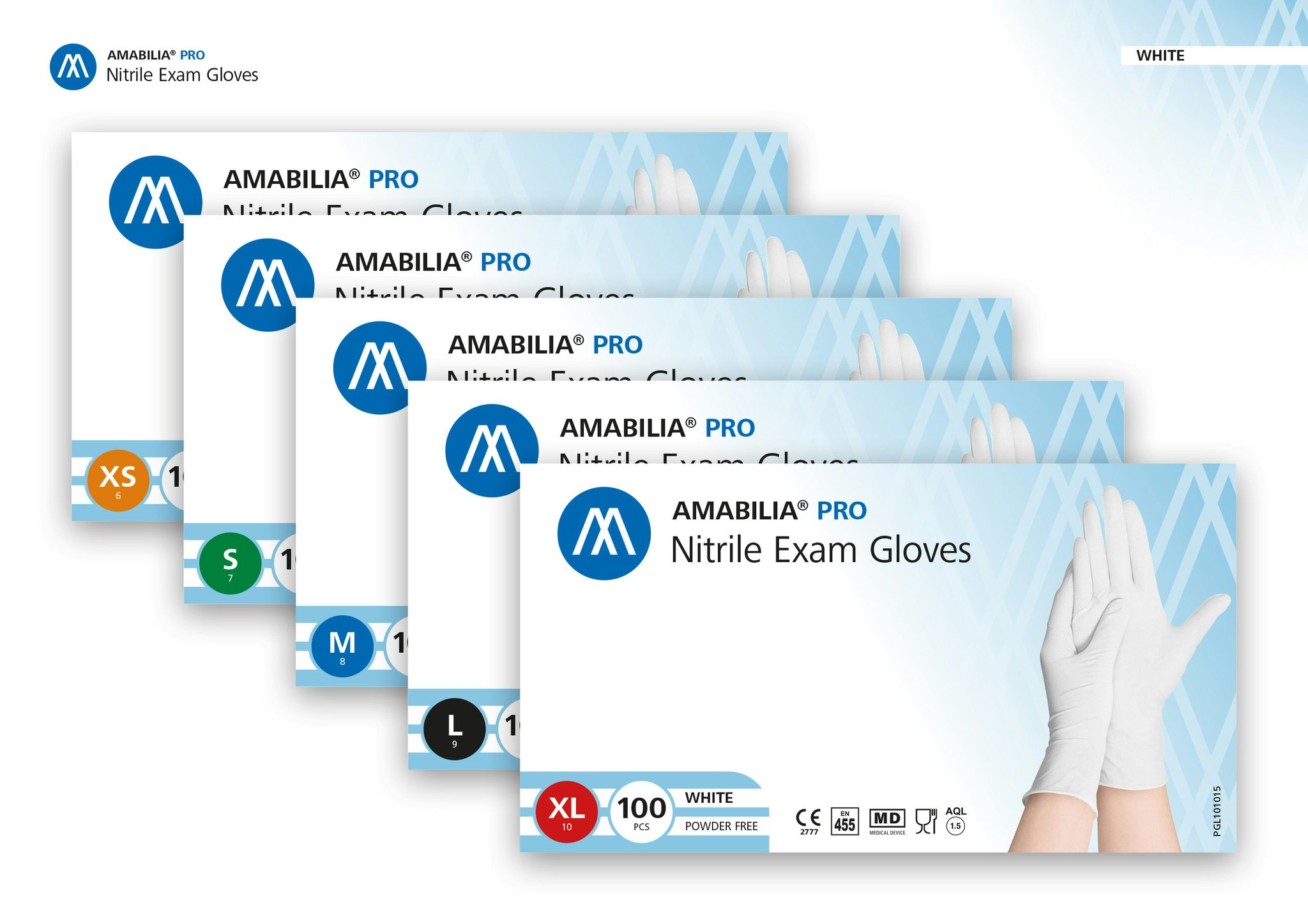 Nitrilhandskar Vit XL 100st Amabilia Pro