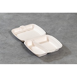 Hämtbox 2-fack, bagasse, 200st