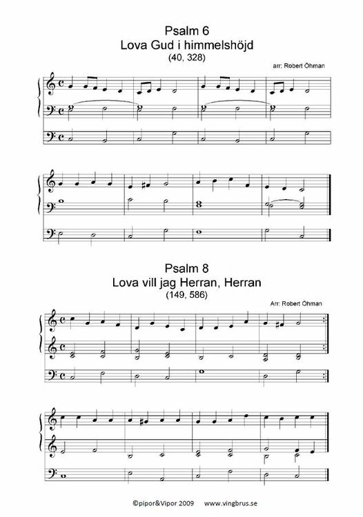 Psalmarrangemang för små händer del 1