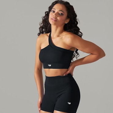 Fitwyze Black Ribbed Seamless Set