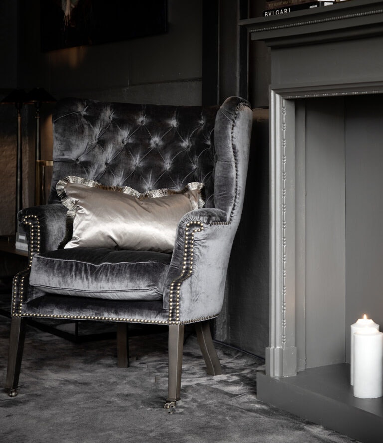 Tygfåtölj Churchtown - Dark Grey