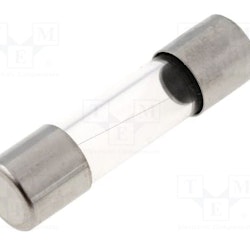 Sikring; quick blow; 2,5A; 250VAC; cylindrical,glass; 5x20mm