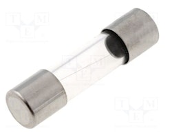 Sikring; quick blow; 5A; 250VAC; cylindrical,glass; 5x20mm
