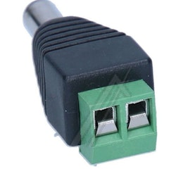 ADAPTER DC 2,5 X 5,5 MM HANN KONTAKT> TERMINALBLOCK 2 PIN