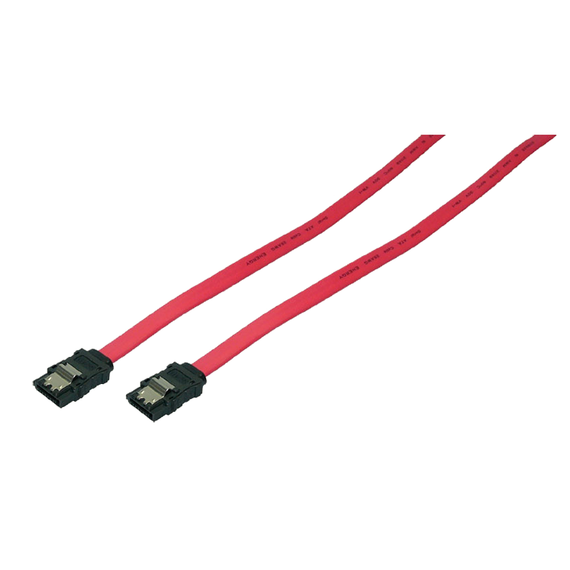 LOGILINK SATA kabel 50cm, SATA/M to SATA/M, 6 Gbps, latch, rød